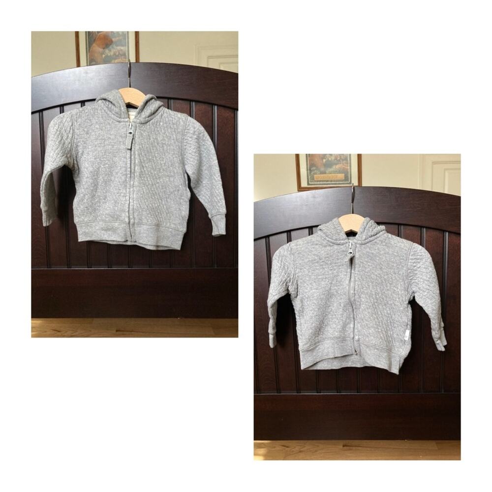 Bundle Burts Bees Matelasse Organic Cotton Hoodies. Grey baby size 3-6 months.